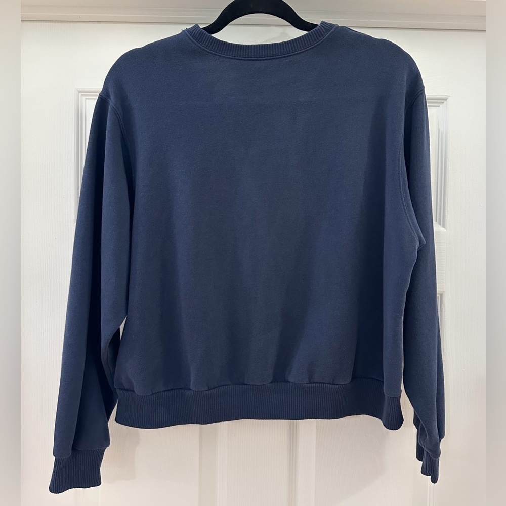 Hollister Laguna Hills Tennis Athletic Club Boyfriend Crewneck Sweatshirt Blue S - Picture 6 of 8